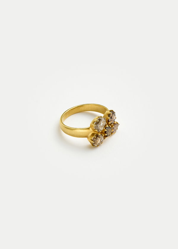 18kt Gold Cupid's Arrow Diamond Scatter Ring