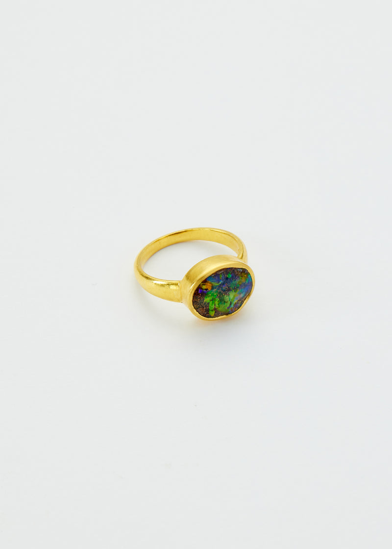 22kt Gold Opal Greek Ring