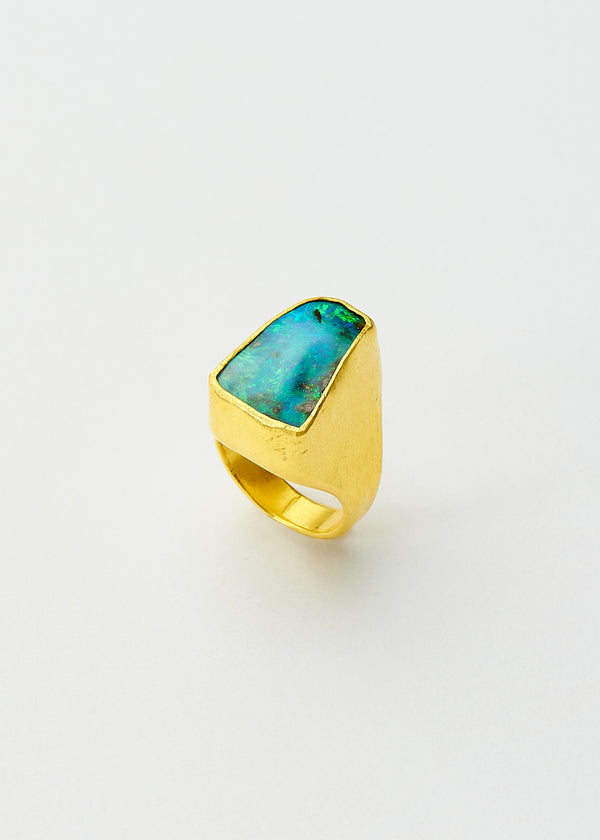 22kt Gold Opal Tibetan Ring