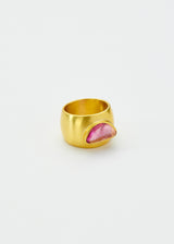 18kt Gold Pink Tourmaline Pinky Ring