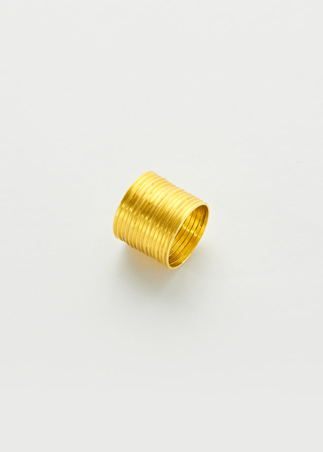 22kt Gold Solar Thread Ring