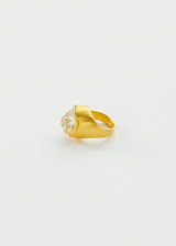 22kt Gold Theia Herkimer Tibetan Ring