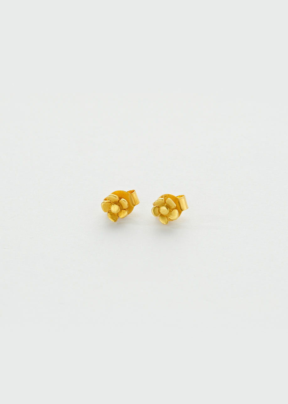 18kt Daisy Flower Studs