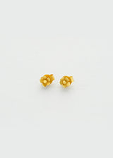 18kt Gold Daisy Flower Studs