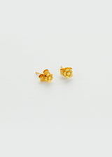 18kt Gold Daisy Flower Studs