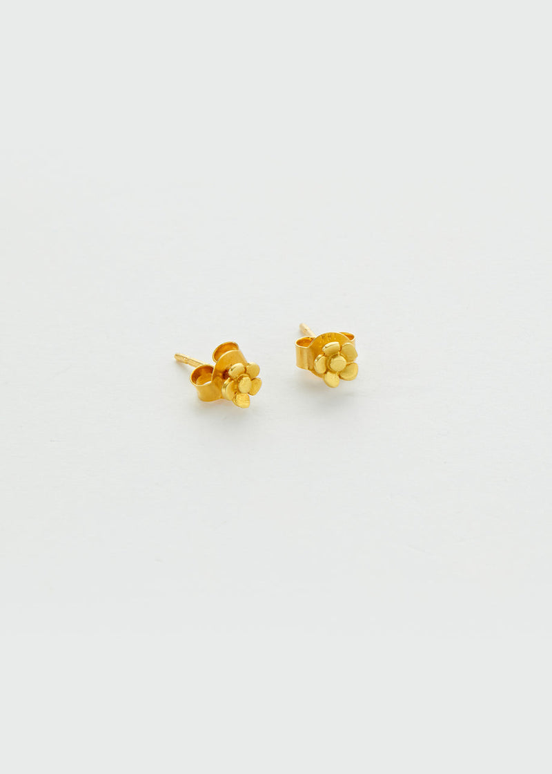 18kt Gold Daisy Flower Studs