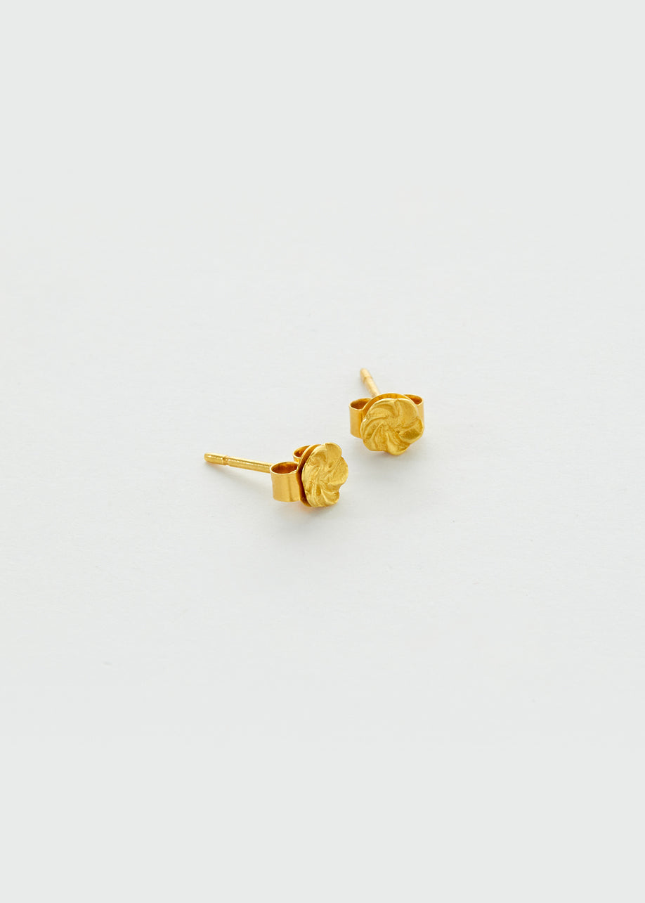 18kt Flower Studs