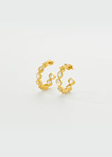 18kt Gold Herkimer Hoops