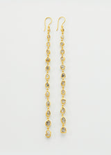 18kt Gold Beira Herkimer Long Drop Earrings