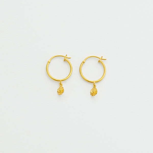 14K Solid Gold Endless Small Hoop Earrings 15mm – J&CO Jewellery