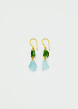 18kt Gold Birds Lament Double Drop Earrings