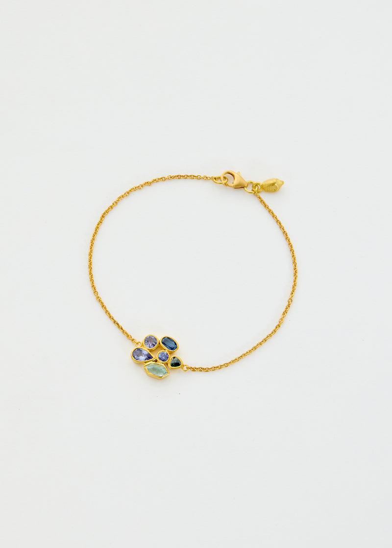 18kt Gold Indigo Cluster Bracelet