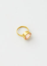 18kt Gold Koh-i-Noor Rose Quartz Greek Ring