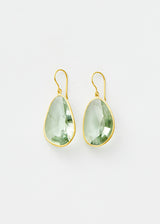 18kt Gold Koh-i-Noor Green Amethyst Large Single Drop Earrings