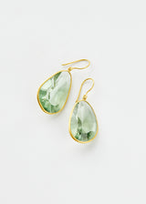 18kt Gold Koh-i-Noor Green Amethyst Large Single Drop Earrings