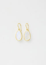 18kt Gold Koh-i-Noor Rainbow Moonstone Single Drop Earrings