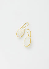 18kt Gold Koh-i-Noor Rainbow Moonstone Single Drop Earrings