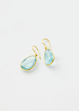 18kt Gold Koh-i-Noor Aquamarine Single Drop Earrings