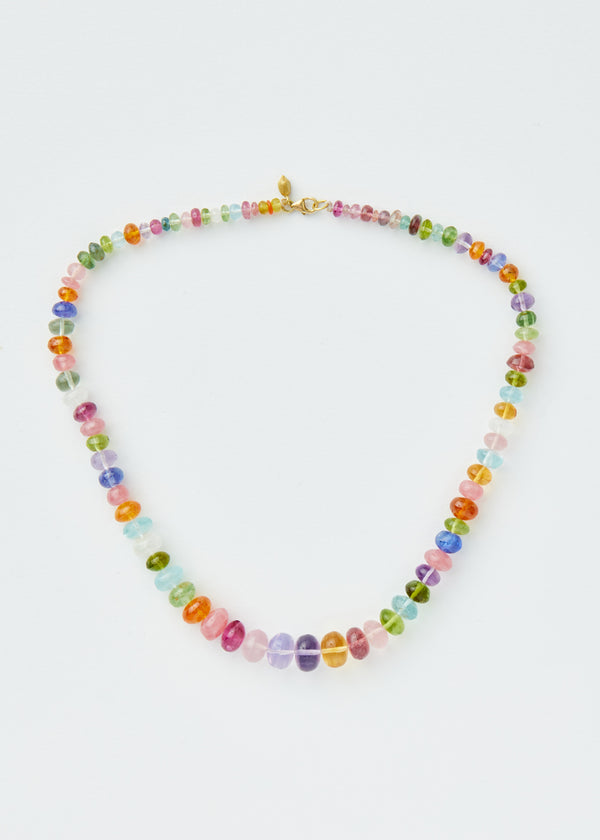 18kt Gold Hanabi Mixed Stones Beaded Necklace