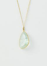 18kt Gold  Koh-i-Noor Aquamarine Amulet on Cord