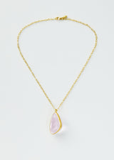 18kt Gold Koh-i-Noor Kunzite Amulet on Chain