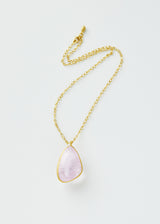 18kt Gold Koh-i-Noor Kunzite Amulet on Chain