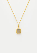 18kt Gold Labradorite Pendant on Cord