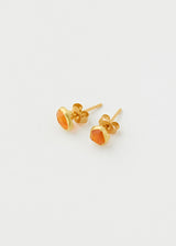 18kt Gold A New Day Fire Opal Classic Studs