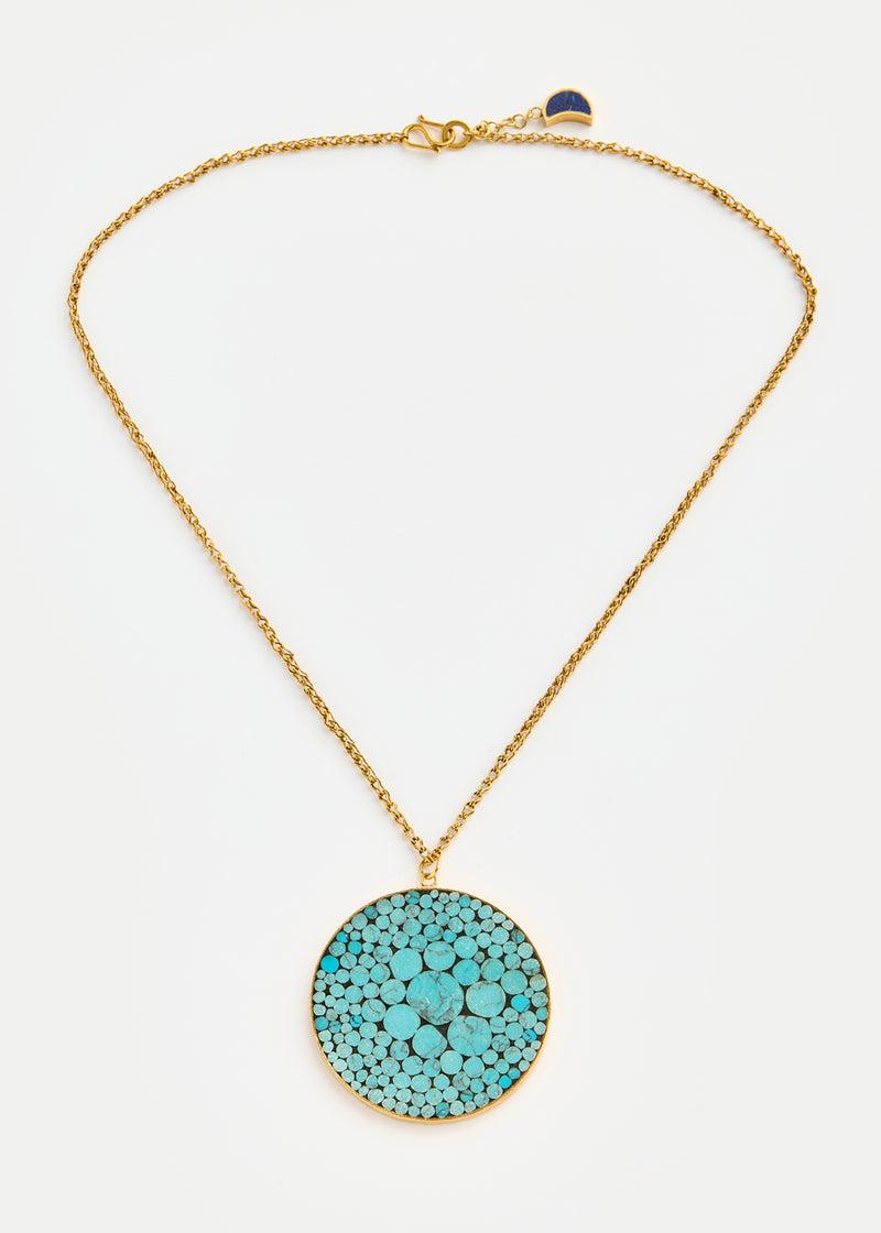 18kt Gold Vermeil PSTM Afghanistan Turquoise Rahel Necklace