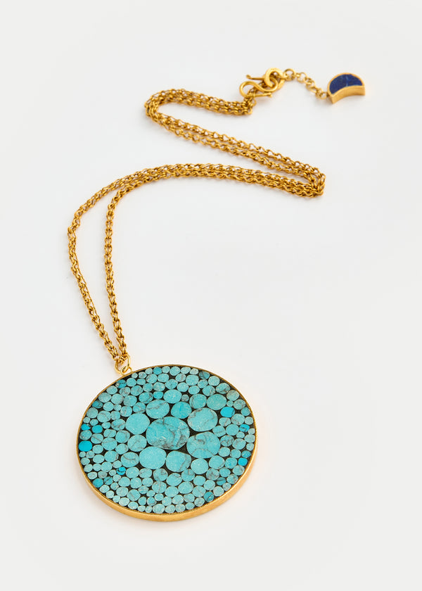 18kt Gold Vermeil PSTM Afghanistan Turquoise Rahel Necklace
