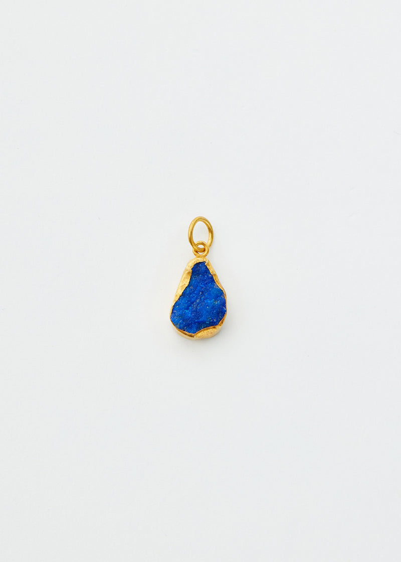 18kt Gold Vermeil PSTM Afghanistan Lapis Hamsa Pendant