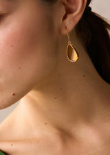 18kt Gold Vermeil PSTM Afghanistan Pink Glass Single Drop Earrings
