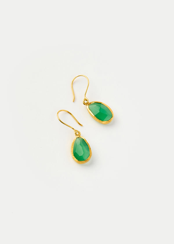 18kt Gold Vermeil PSTM Afghanistan Barekzai Maryam Single Drop Earrings