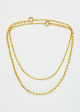 18kt Gold Vermeil PSTM Afghanistan Fariha Double Chain Necklace