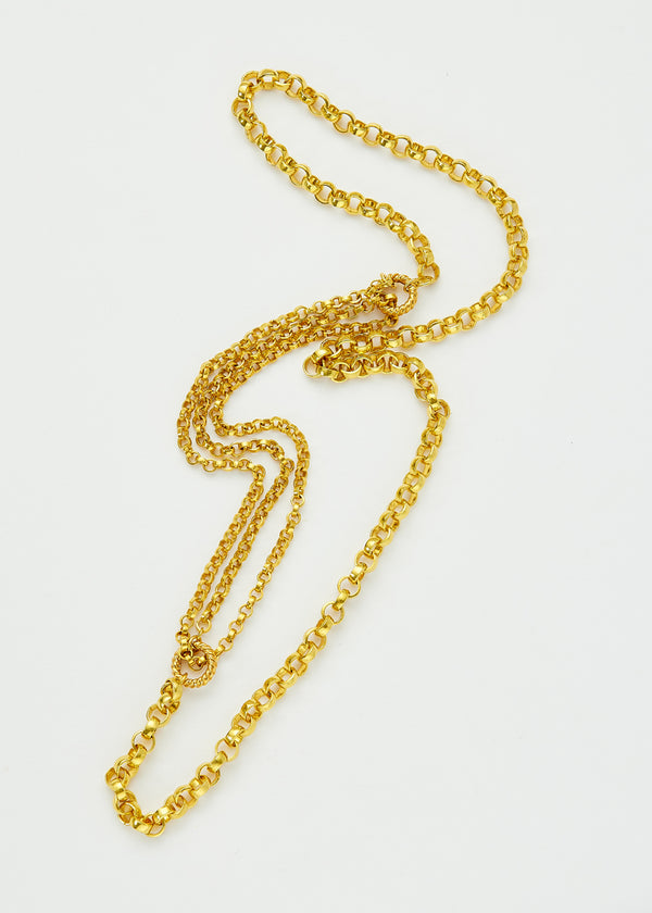 18kt Gold Vermeil PSTM Afghanistan Shukran Wrapped Double Chain Necklace