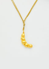 18kt Colombian Gold Tamarindo Pendant on Cord