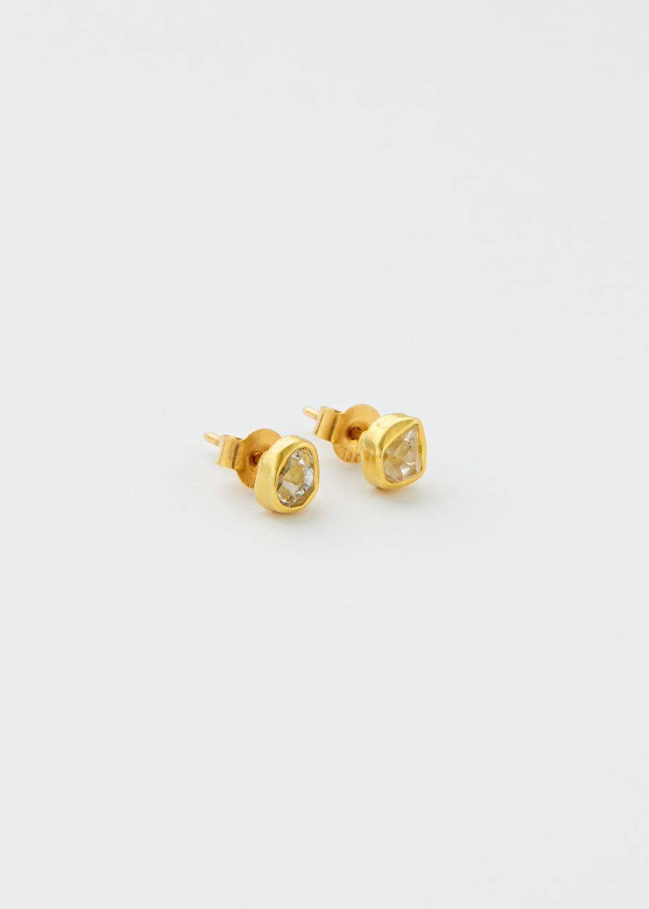 18kt Crystallinity Classic Herkimer Diamond Studs