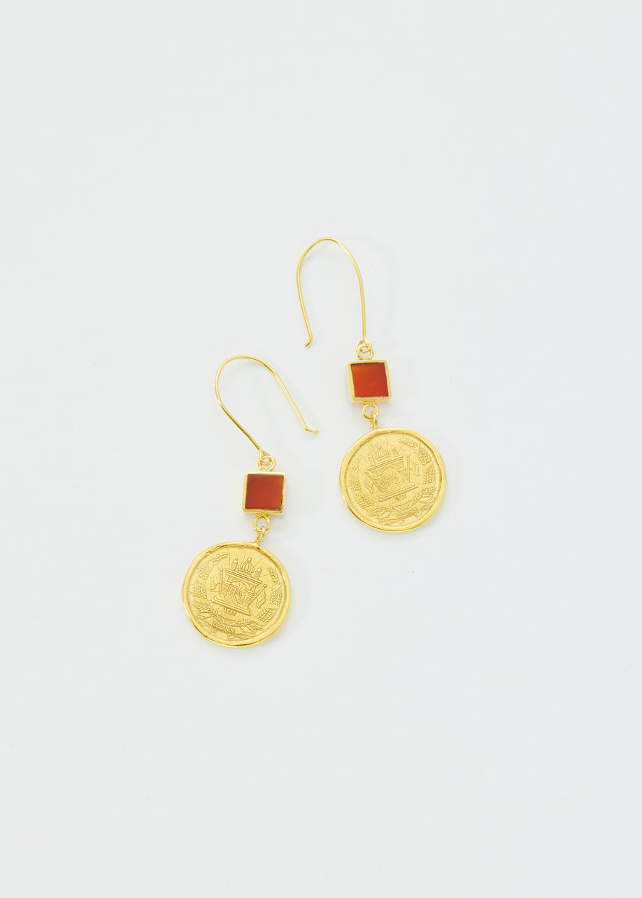 18kt Vermeil Mahdi Agate Earrings