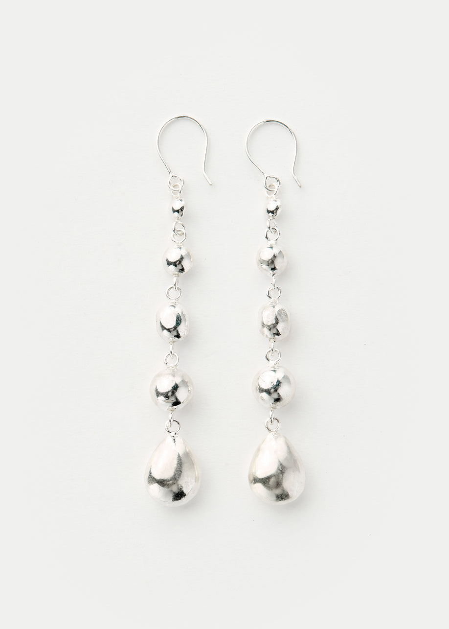 Sterling PSTM Afghanistan Moon Pebbles Long Earrings