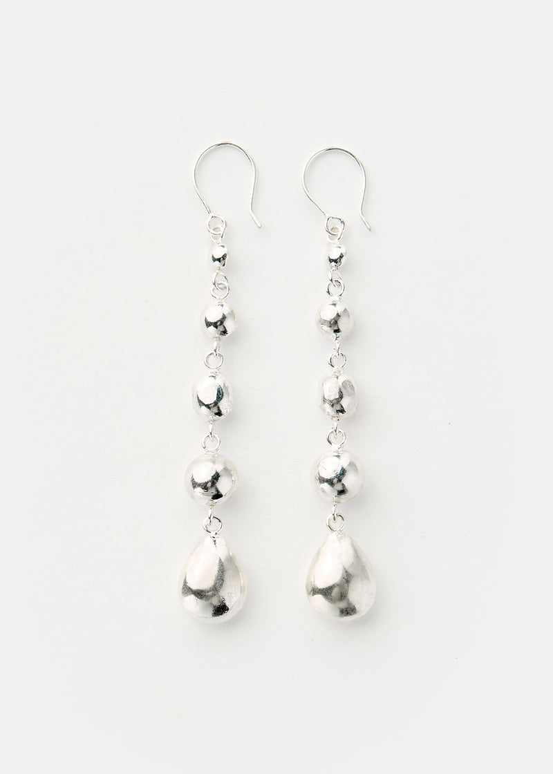 Sterling Silver PSTM Afghanistan Kushan Farhat Long Earrings