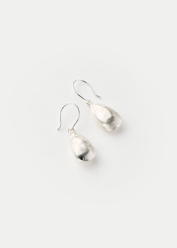 Sterling Silver PSTM Afghanistan Moon Pebbles Small Single Drop Earrings