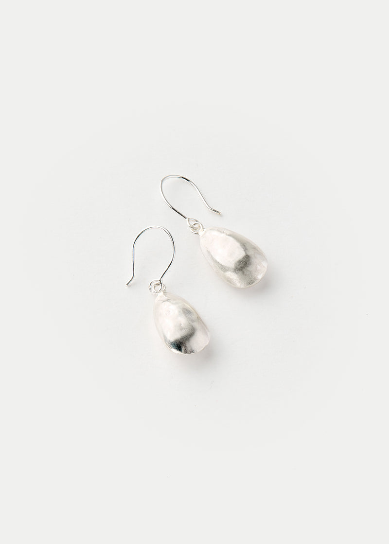 Sterling Silver PSTM Afghanistan Moon Pebbles Small Single Drop Earrings