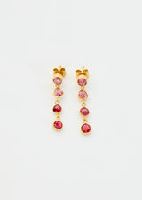 18kt Gold PSTM Myanmar Spinel Four Drop Studs