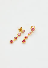 18kt Gold PSTM Myanmar Spinel Four Drop Studs