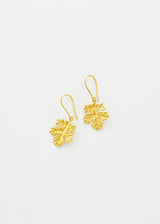 18kt Gold PSTM Myanmar Oak Leaf Earrings