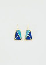 18kt Gold Vermeil Next Generation Lapis & Turquoise Hamasa Earrings