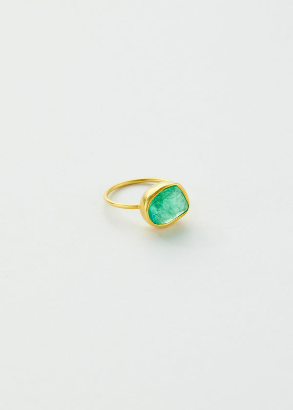 18kt Gold Emerald Large Cup Ring
