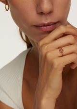 18kt Gold New Day Pink Tourmaline Cup Ring