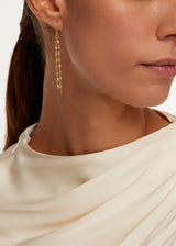 18kt Gold Double Row Diamond Earrings