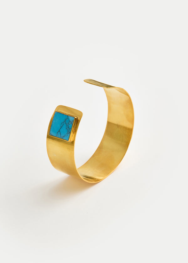 18kt Gold Vermeil Next Generation Turquoise Rahil Cuff 